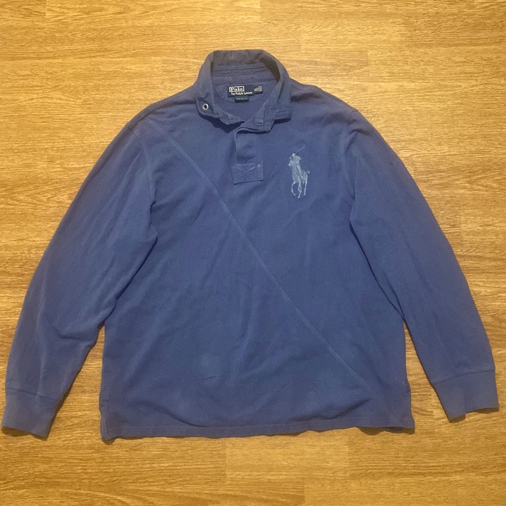 XL Blue Ralph Lauren Long Sleeve Shirt